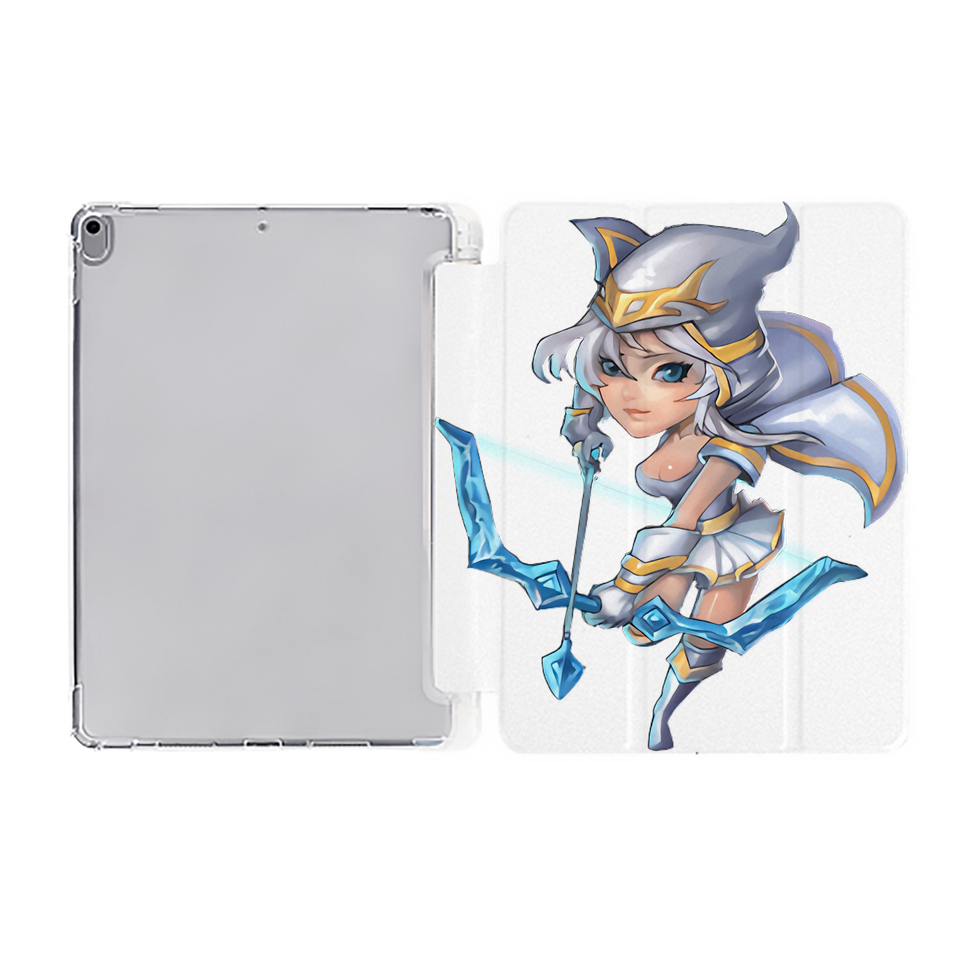 （画像用） リーグ・オブ・レジェンド League of Legends LOL IPad ケース ペン収納付き 三つ折りスタンド PUレザー×シリコン 対応機種9.5/10.5/10.9インチ